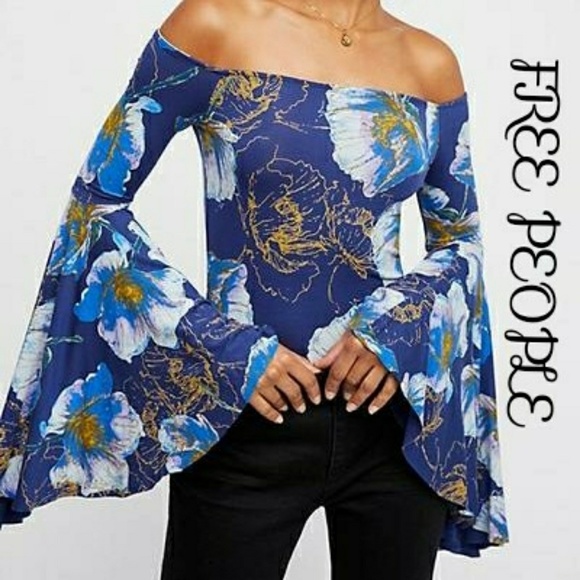Free People Tops - FREE PEOPLE - LADIES TRUMPET SLEEVE TOP, Size M - Trending Womens Tops, Spring